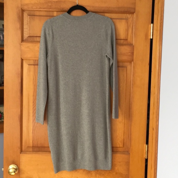 Banana Republic Center Seam Gray Knit Sweater Dress Long Sleeve Medium New $139 - Picture 4 of 10
